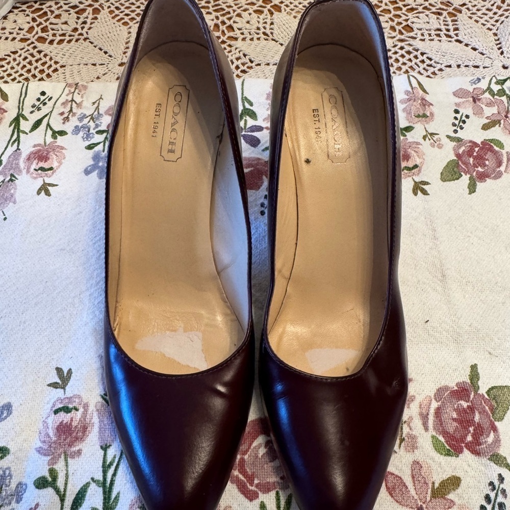 Coach Womens Shoes Leather Made in Italy Italian Gennie Heels Pumps Size 10